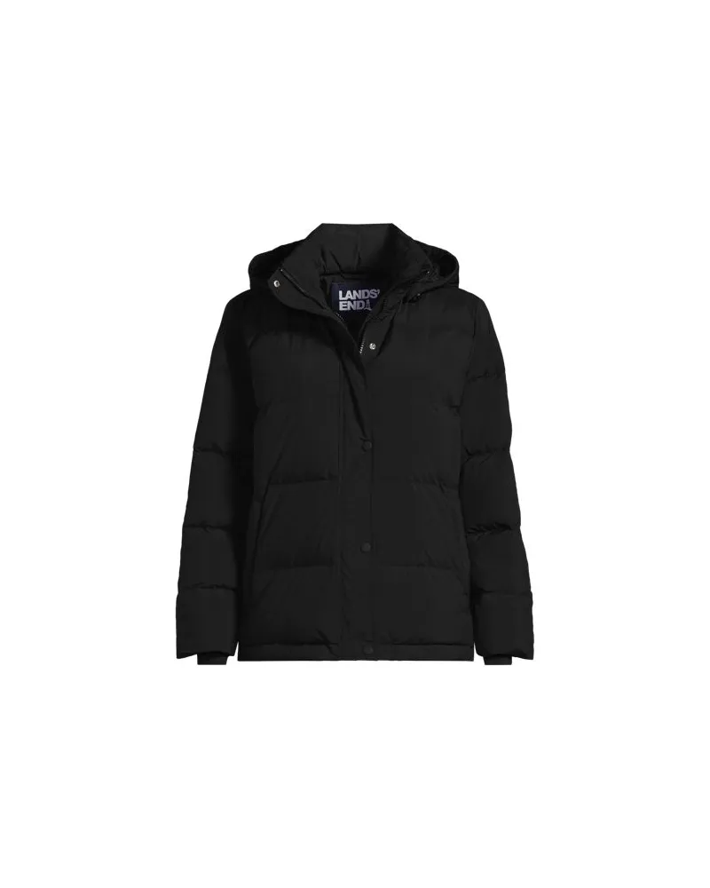 Lands' End Wasserabweisende Daunenjacke, Damen, Größe:44-46 regular, Schwarz, Nylon, by Schwarz