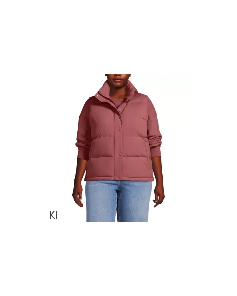 Lands' End Wasserabweisende Daunenweste, Damen, Größe plus, Rot, Nylon, by Rot