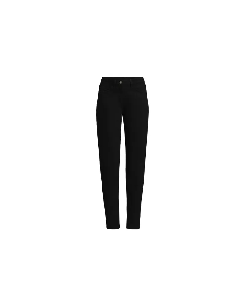 Lands' End Slim Fit Jeans High Waist, Damen, Größe regular, Schwarz, Baumwolle/Baumwoll-Mischung, by Schwarz