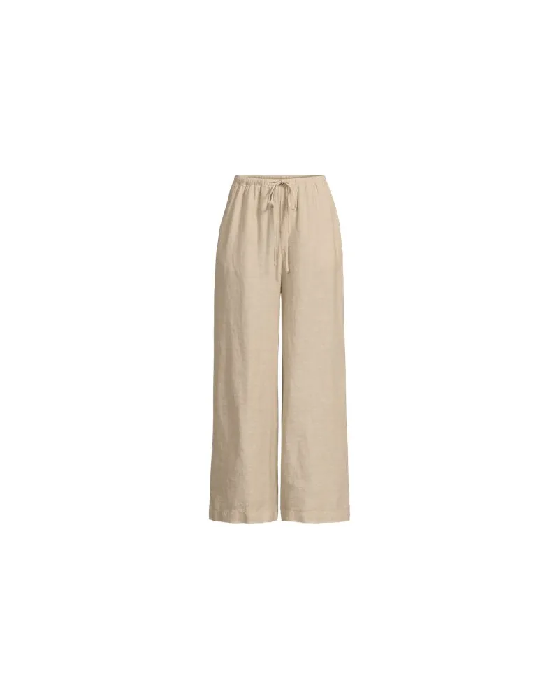 Lands' End Premium Reinleinen-Schlupfhose in 7/8-Länge, Damen, Größe:34 petite, Weiß, Leinen, by Weiß