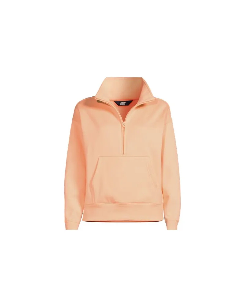 Lands' End Sweatshirt SERIOUS SWEATS mit Reißverschluss, Damen, Größe plus, Orange, Baumwoll-Mischung/Polyester-Mischung, by Orange