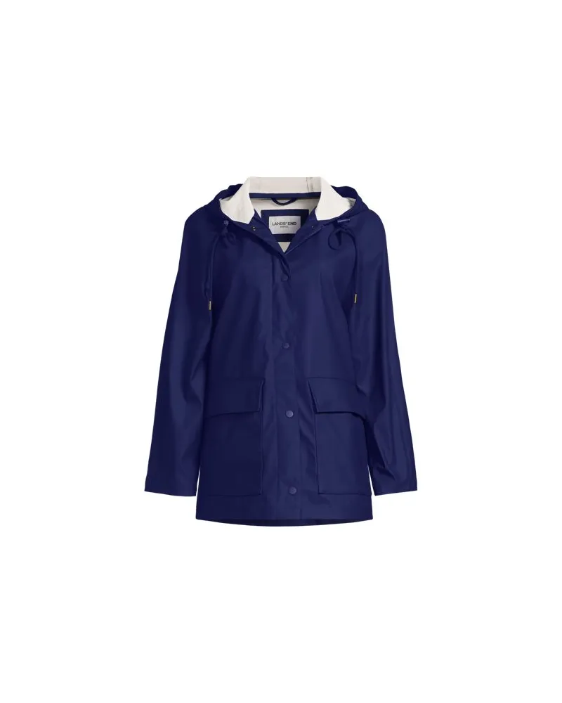 Lands' End Squall Ausgestellte Regenjacke, Damen, Größe regular, Blau, Polyester, by Blau