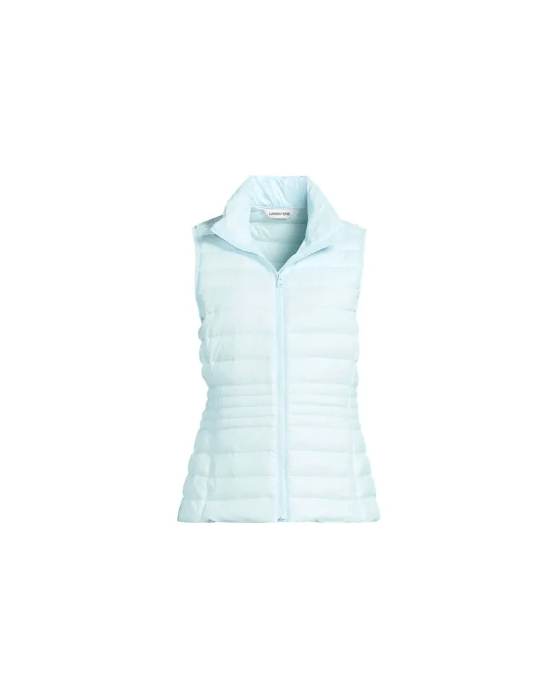 Lands' End Daunenweste WANDERWEIGHT Verstaubar Ultraleicht, Damen, Größe regular, Blau, Nylon, by Blau