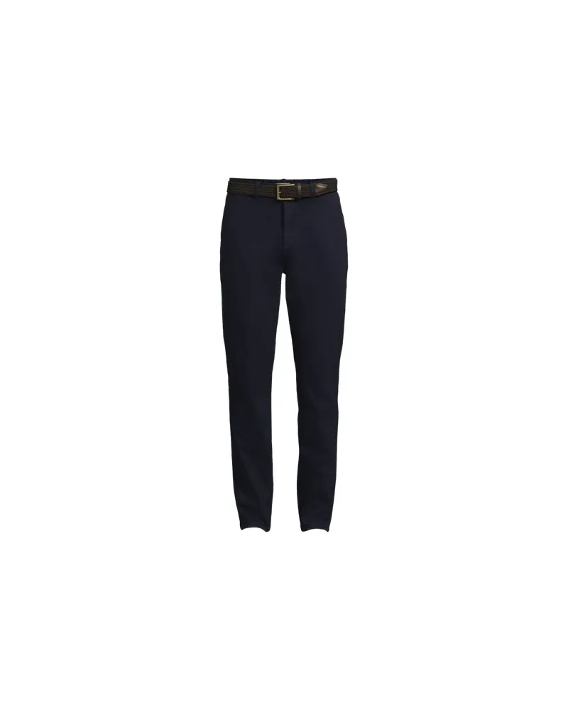 Lands' End Straight Fit Chinos mit Textur, Herren, Größe regular, Blau, Baumwolle/Lyocell (Viskose)/Baumwoll-Mischung, by Blau