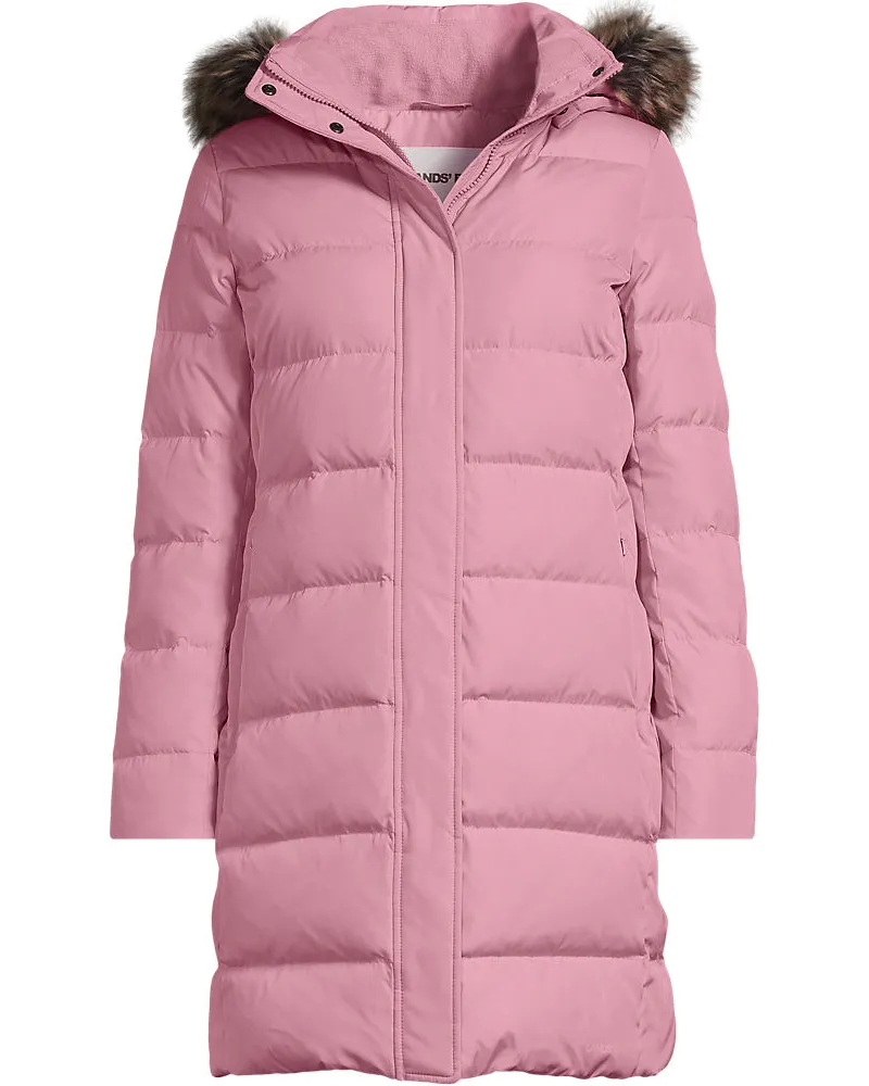 Lands' End Daunenmantel mit Kapuze, Damen, Größe petite, Pink, Polyester, by Pink