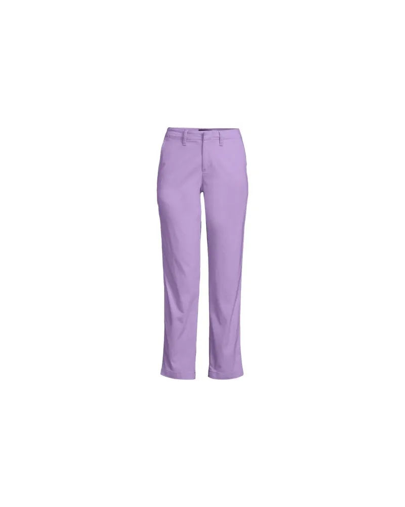 Lands' End 7/8-Chinos mit geradem Bein Mid Waist, Damen, Größe:34 regular, Lila, by Lila
