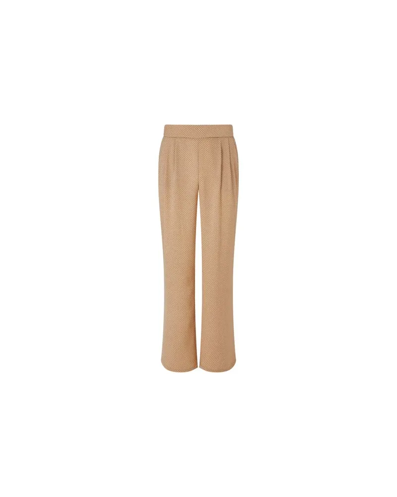 Lands' End Fließende Satinhose mit weitem Bein, Damen, Größe regular, Beige, Polyester-Mischung, by Beige