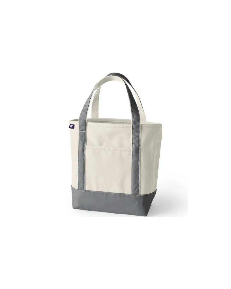 Lands' End Mittelgroße offene Canvas-Tasche, Damen, Größe:null regular, Weiß, Baumwolle, by Weiß