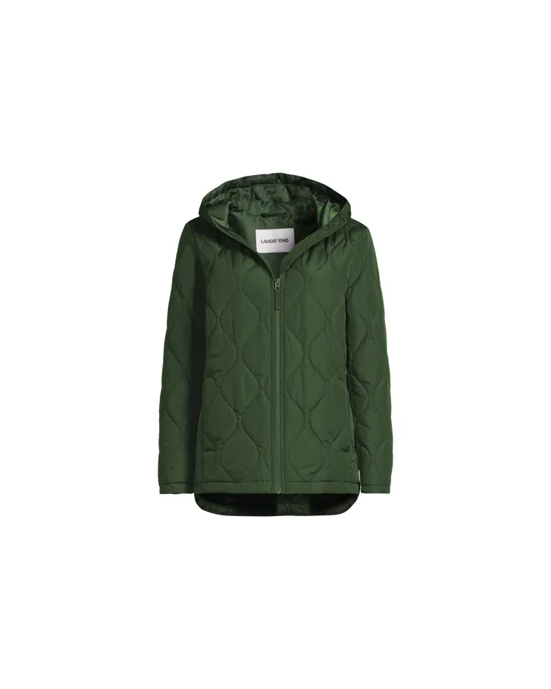 Lands' End Isolierte Steppjacke FeatherFree, Damen, Größe plus, Grün, Polyester, by Grün