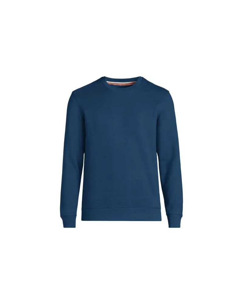 Lands' End Rundhals-Sweatshirt SERIOUS SWEATS, Herren, Größe:48-50 tall, Blau, Baumwoll-Mischung/Polyester-Mischung, by Blau