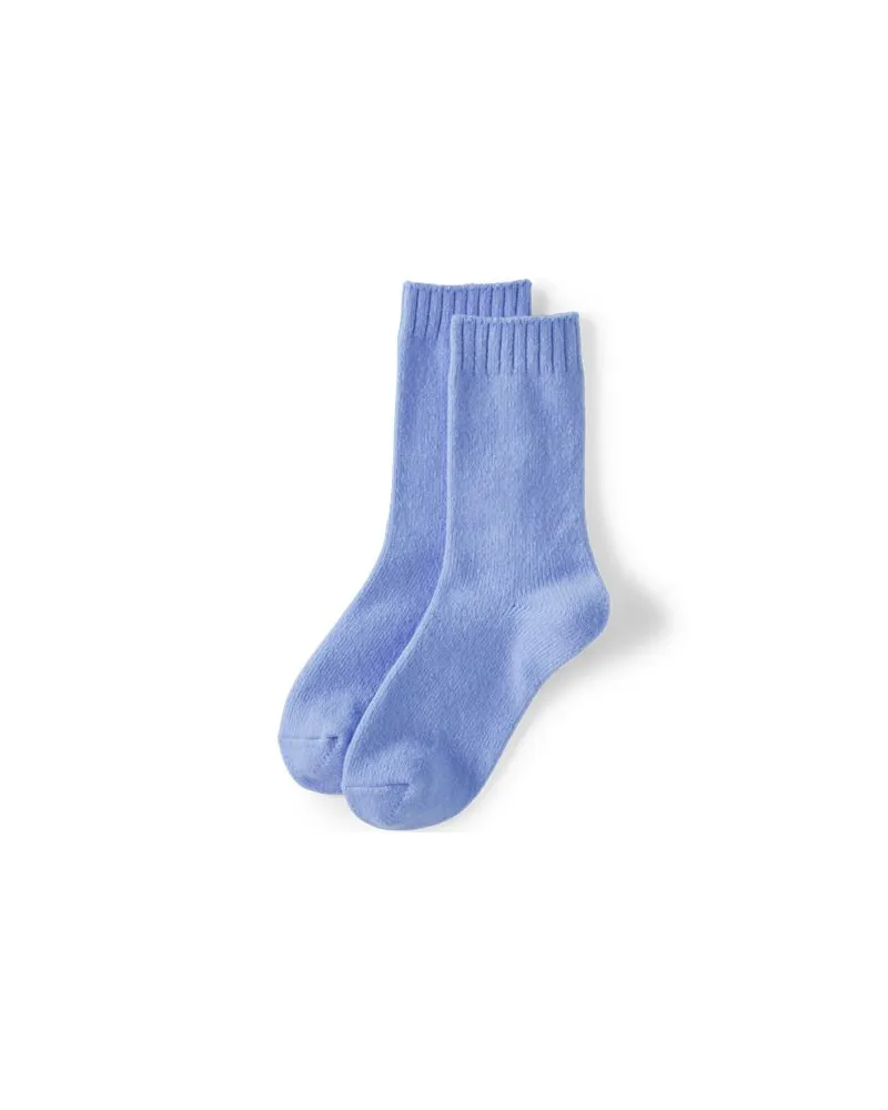 Lands' End CashTouch Socken, Damen, Größe:null regular, Blau, by Blau