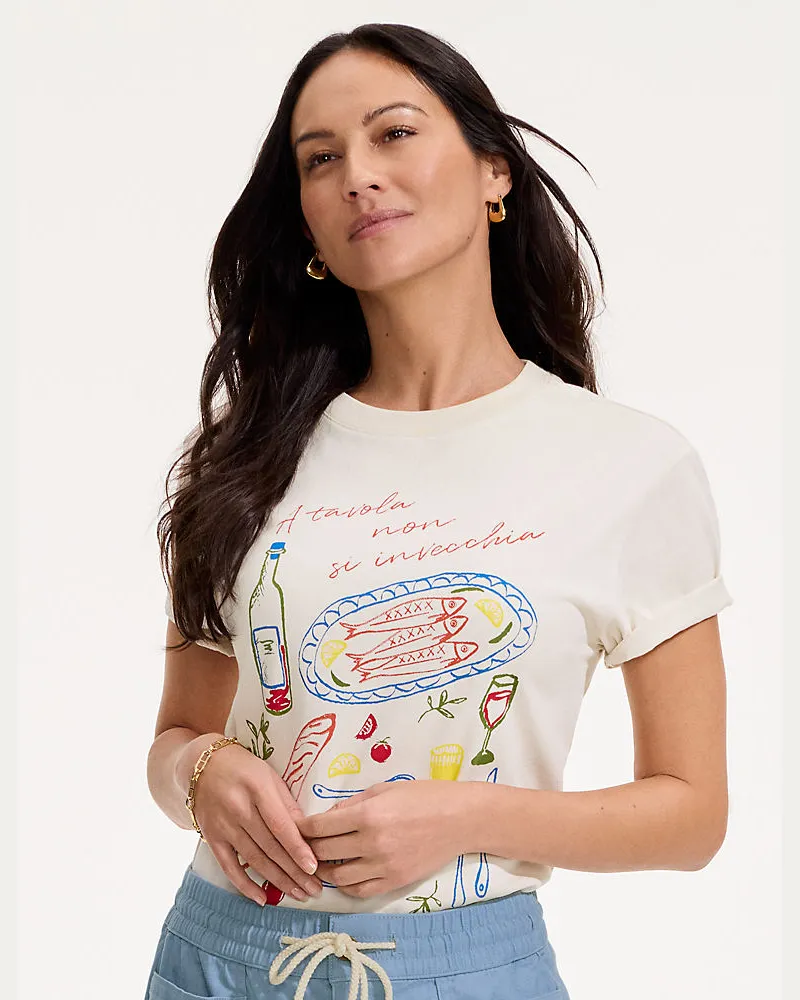 Lands' End Grafik-Shirt, Damen, Größe regular, Weiß, Baumwolle, by Weiß