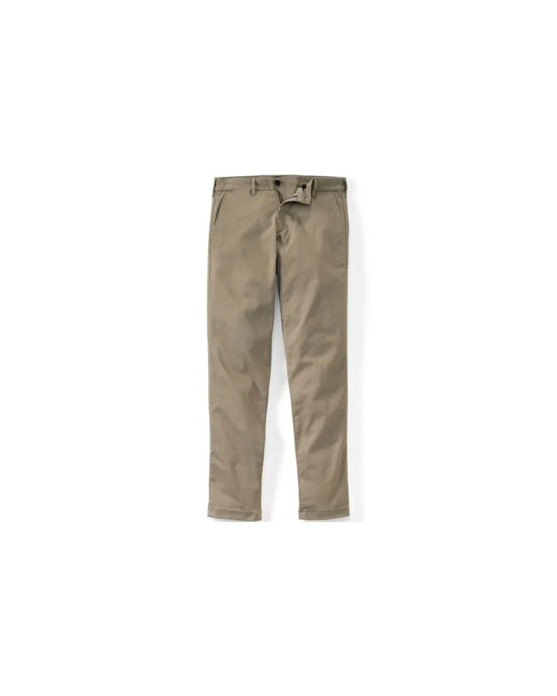 Lands' End Ultimativ-Chino in Wunschlänge, Slim Fit, Herren, Größe regular, Beige, Baumwolle/Elasthan/Polyester, by Beige