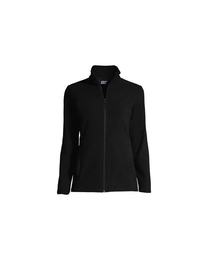 Lands' End Anyweather Fleece-Jacke, Damen, Größe:44-46 petite, Schwarz, Polyester, by Schwarz