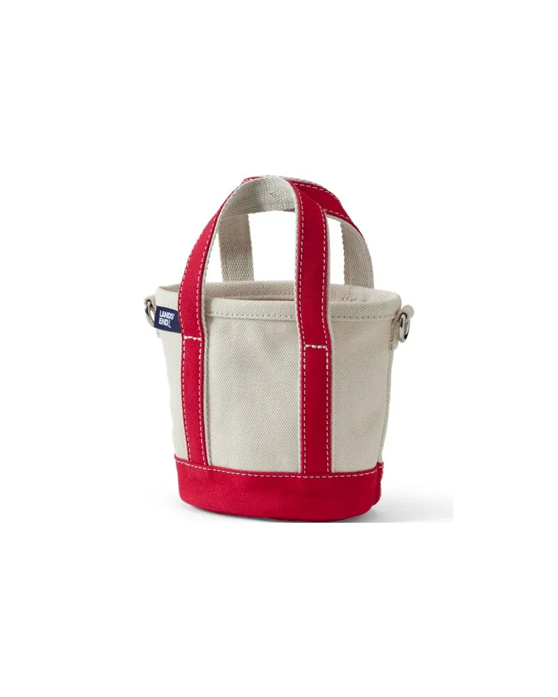 Lands' End Extrakleine offene Canvas-Tasche, Damen, Größe:null regular, Rot, Baumwolle, by Rot