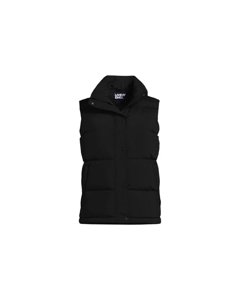 Lands' End Wasserabweisende Daunenweste, Damen, Größe:44-46 regular, Schwarz, Nylon, by Schwarz