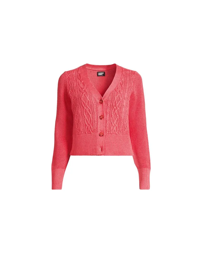 Lands' End Cardigan aus Leinenmix, Damen, Größe plus, Pink, by Pink