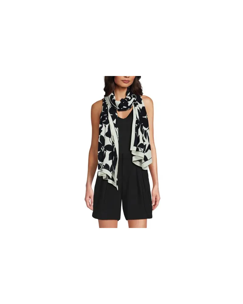 Lands' End Fließender Schal, Damen, Größe:null regular, Schwarz, Viskose, by Schwarz