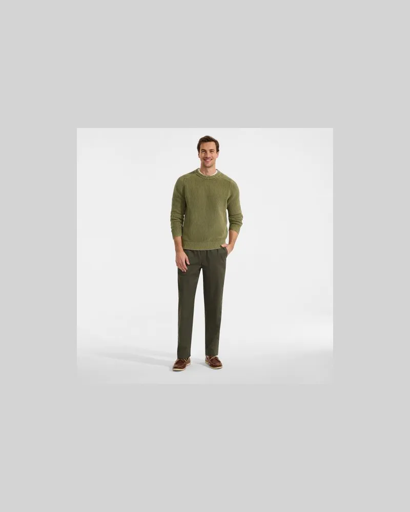 Lands' End Classic Fit Leichte Schlupfbund-Hose, Herren, Größe:60 regular, Grün, Elasthan/Baumwoll-Mischung/Nylon-Mischung, by Grün