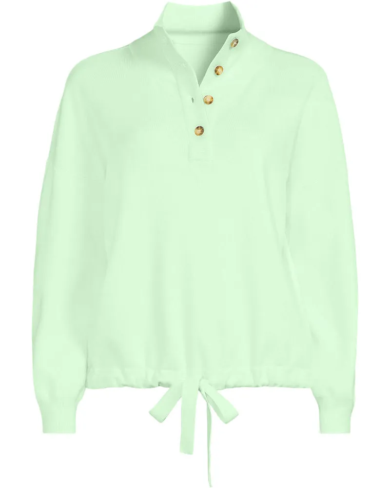 Lands' End Feinstrick-Pullover aus softem Viskosemix, Damen, Größe regular, Grün, Polyester/Nylon/Viskose, by Grün