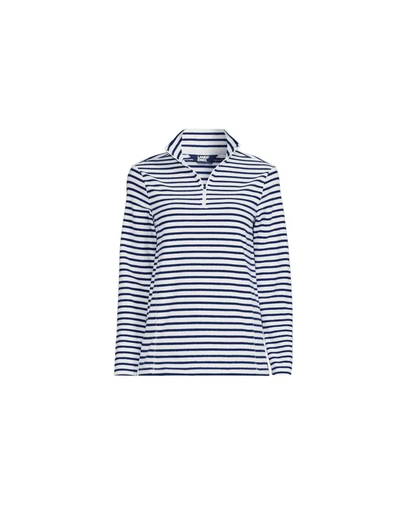 Lands' End Anyweather™ Fleece-Pullover mit Reißverschluss, Damen, Größe plus, Weiß, Polyester, by Weiß
