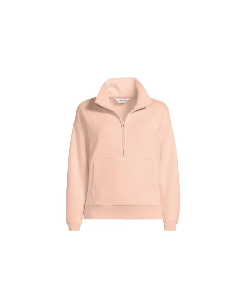 Lands' End Sweatshirt SERIOUS SWEATS mit Reißverschluss, Damen, Größe regular, Pink, Baumwoll-Mischung/Polyester-Mischung, by Pink