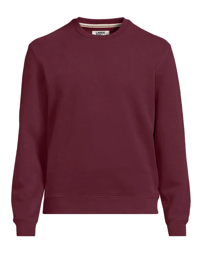 Lands' End Rundhals-Sweatshirt SERIOUS SWEATS, Herren, Größe regular, Rot, Baumwoll-Mischung/Polyester-Mischung, by Rot