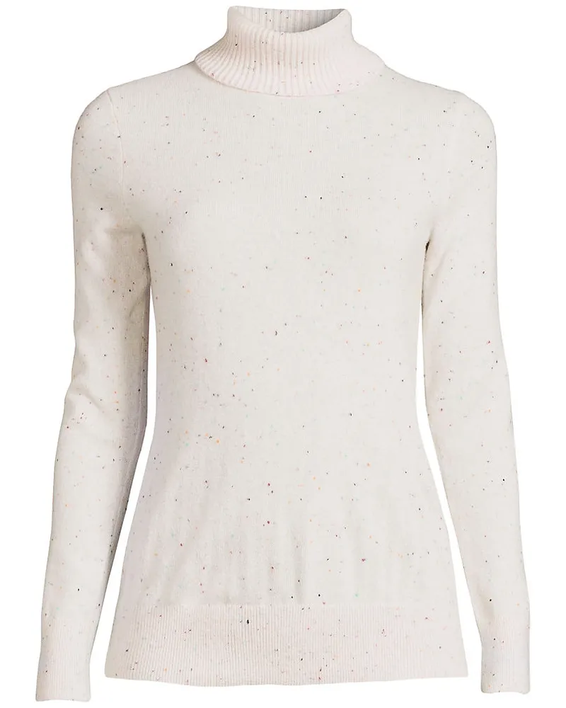 Lands' End Rollkragen-Pullover aus Kaschmir, Damen, Größe regular, Weiß, Kaschmir, by Weiß
