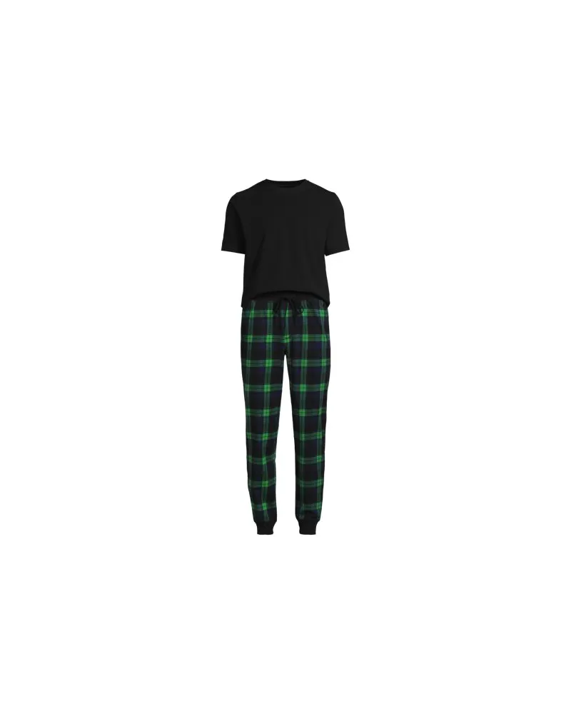 Lands' End Pyjama-Set aus Baumwoll-Jersey, Herren, Größe:60 regular, Grün, Baumwoll-Mischung, by Grün