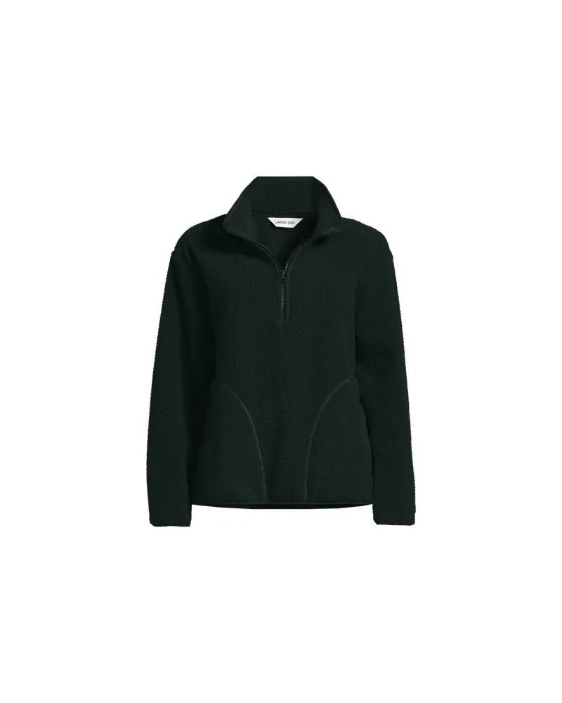 Lands' End Teddy-Pullover mit Reißverschluss, Damen, Größe plus, Grün, Polyester, by Grün