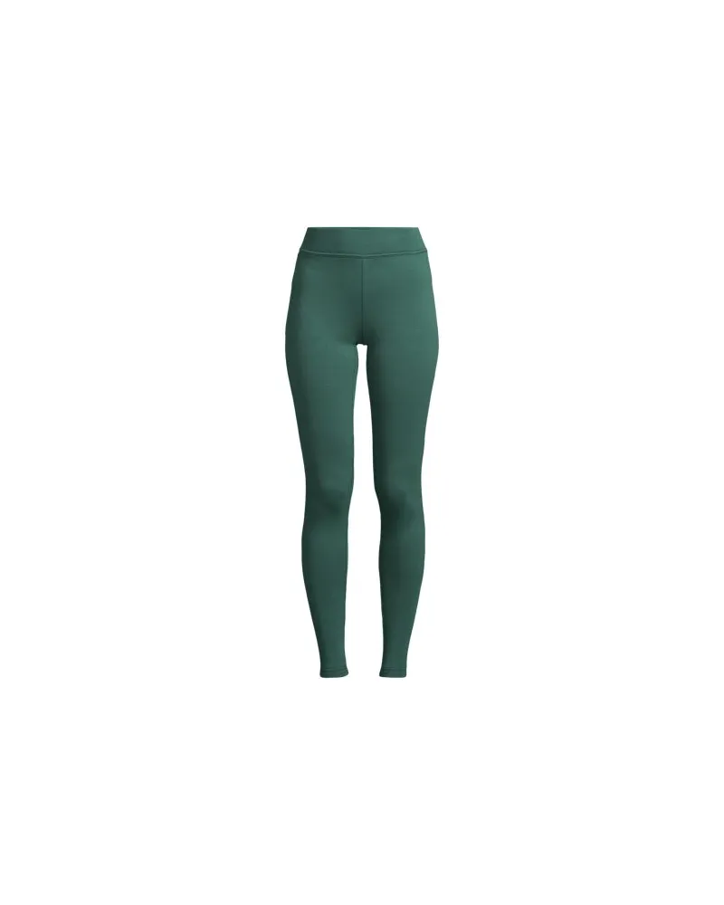 Lands' End Leggings mit Plüschfutter und Tasche SERIOUS SWEATS, Damen, Größe regular, Grün, Baumwoll-Mischung/Polyester-Mischung, by Grün