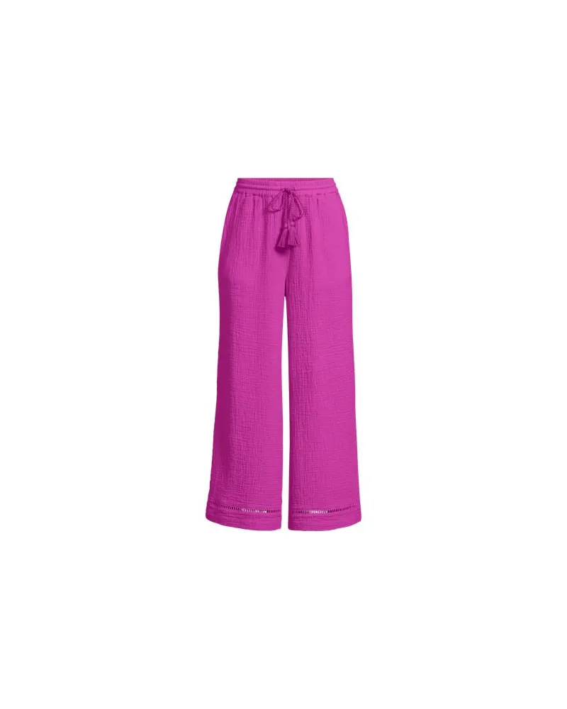 Lands' End 7/8-Schlupfhose aus Musselin, Damen, Größe:34 regular, Pink, Baumwolle, by Pink