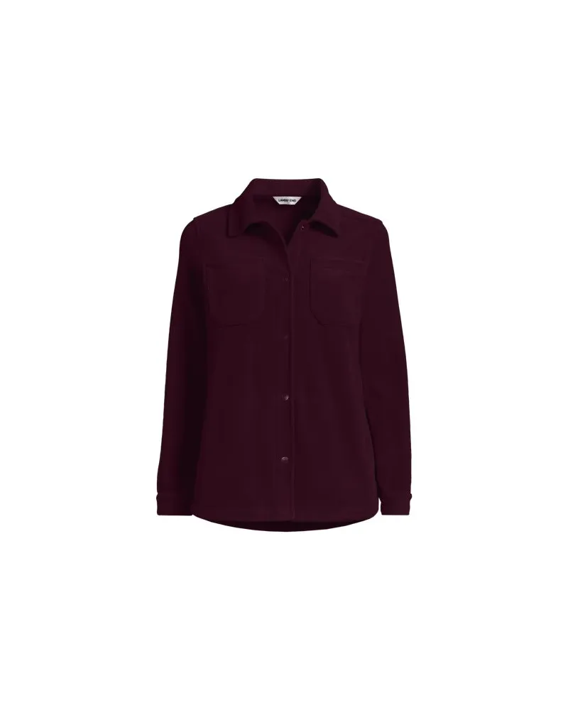 Lands' End Anyweather™ Fleece-Hemdjacke, Damen, Größe:40-42 regular, Rot, Polyester, by Rot