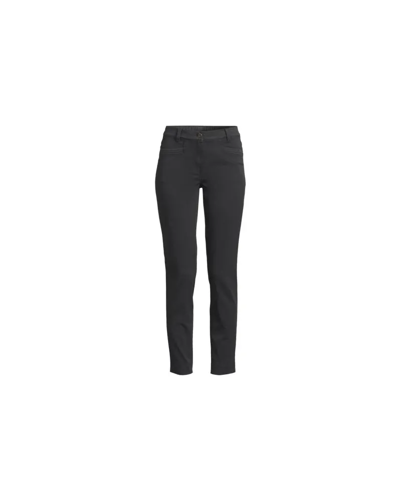 Lands' End Slim Fit 7/8-Chinos Mid Waist, Damen, Größe regular, Schwarz, Baumwolle/Lyocell (Viskose)/Baumwoll-Mischung, by Schwarz