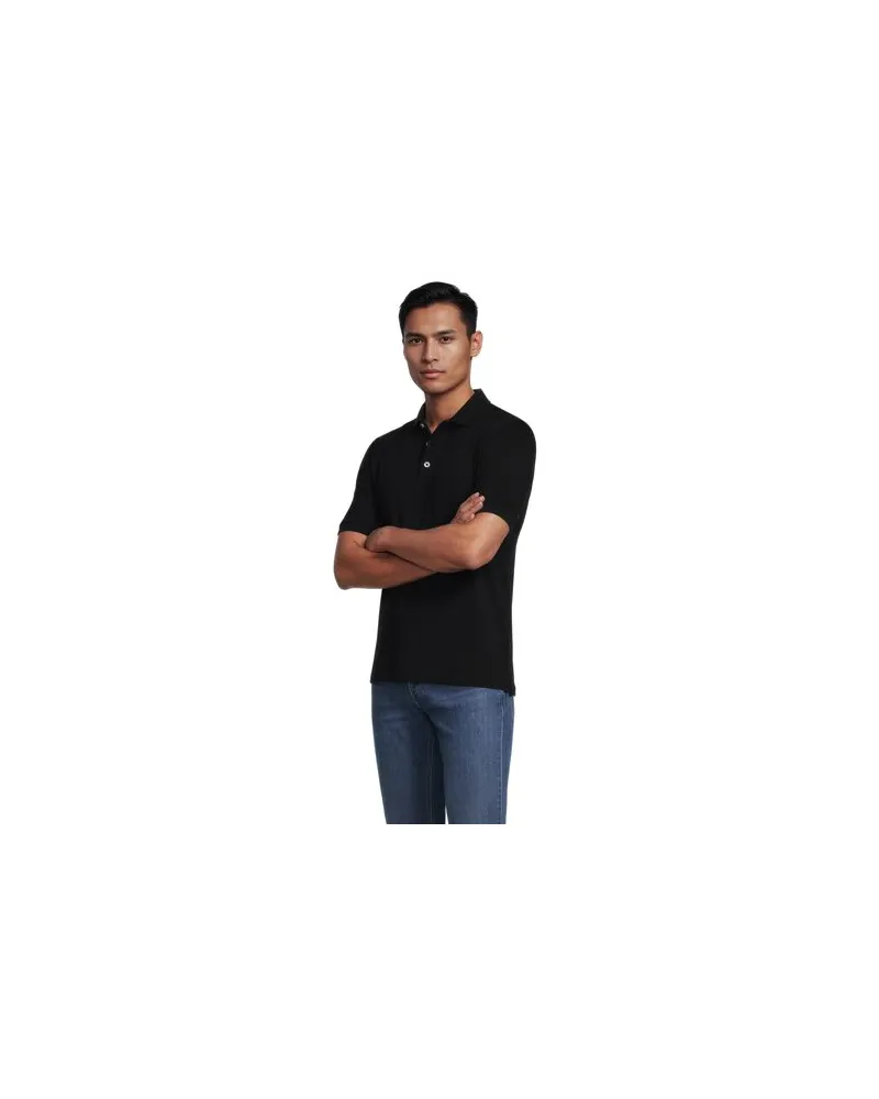 Lands' End Supima Kurzarm-Polo, Classic Fit, Herren, Größe:60 tall, Schwarz, Baumwolle, by Schwarz