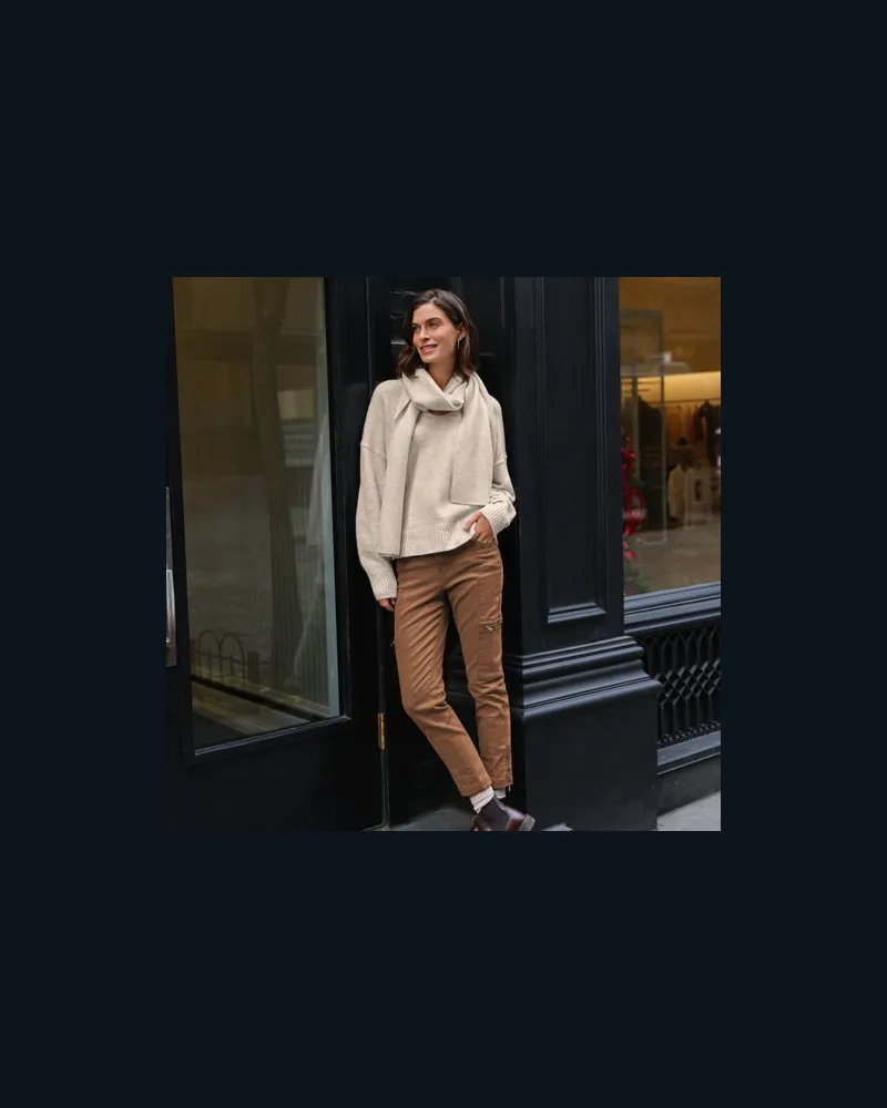 Lands' End 7/8-Cargohose aus Lyocell-Mischung Mid Waist, Damen, Größe regular, Braun, Baumwolle/Baumwoll-Mischung, by Braun