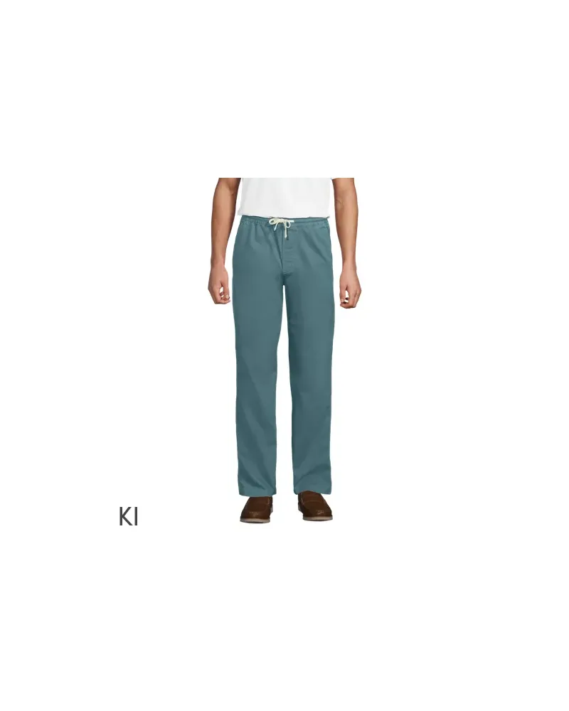 Lands' End Entspannte Schlupfbund-Hose, Herren, Größe regular, Blau, Elasthan/Baumwoll-Mischung, by Blau