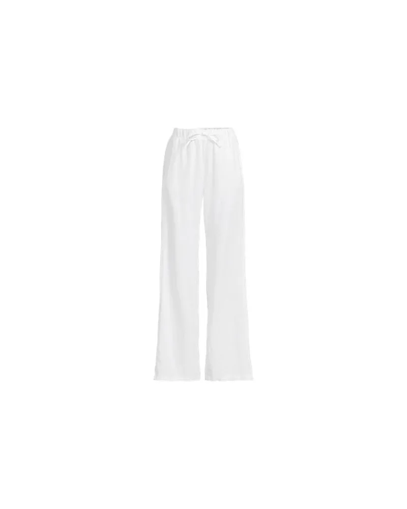 Lands' End Weite Schlupfhose aus reinem Leinen, Damen, Größe regular, Weiß, by Weiß