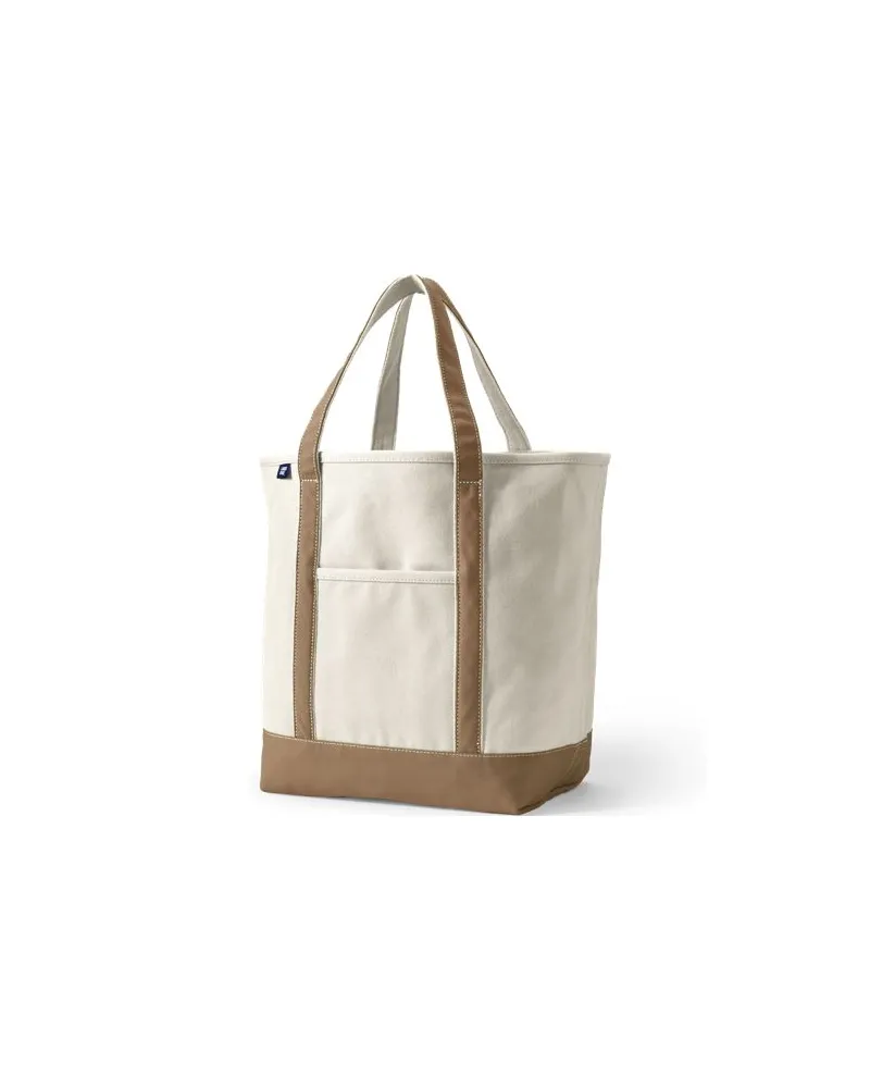 Lands' End Große offene Canvas-Tasche, Damen, Größe:null regular, Braun, Baumwolle, by Braun