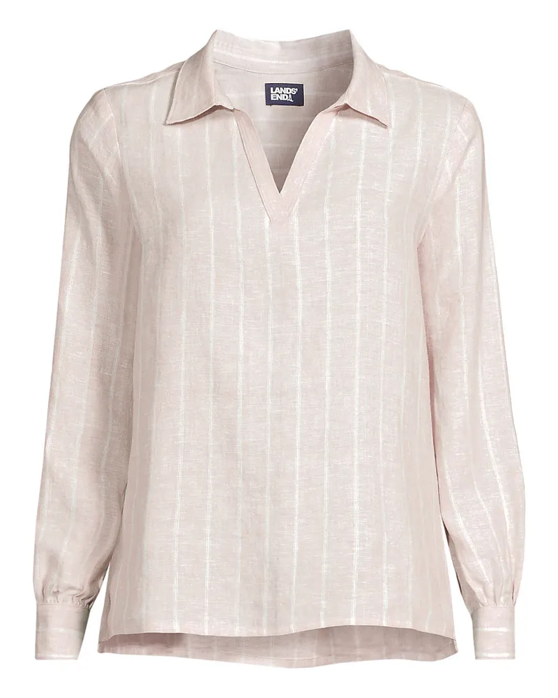 Lands' End Premium Reinleinen-Schlupfbluse, Damen, GrÃ¶ÃŸe petite, WeiÃŸ, by Weiãÿ