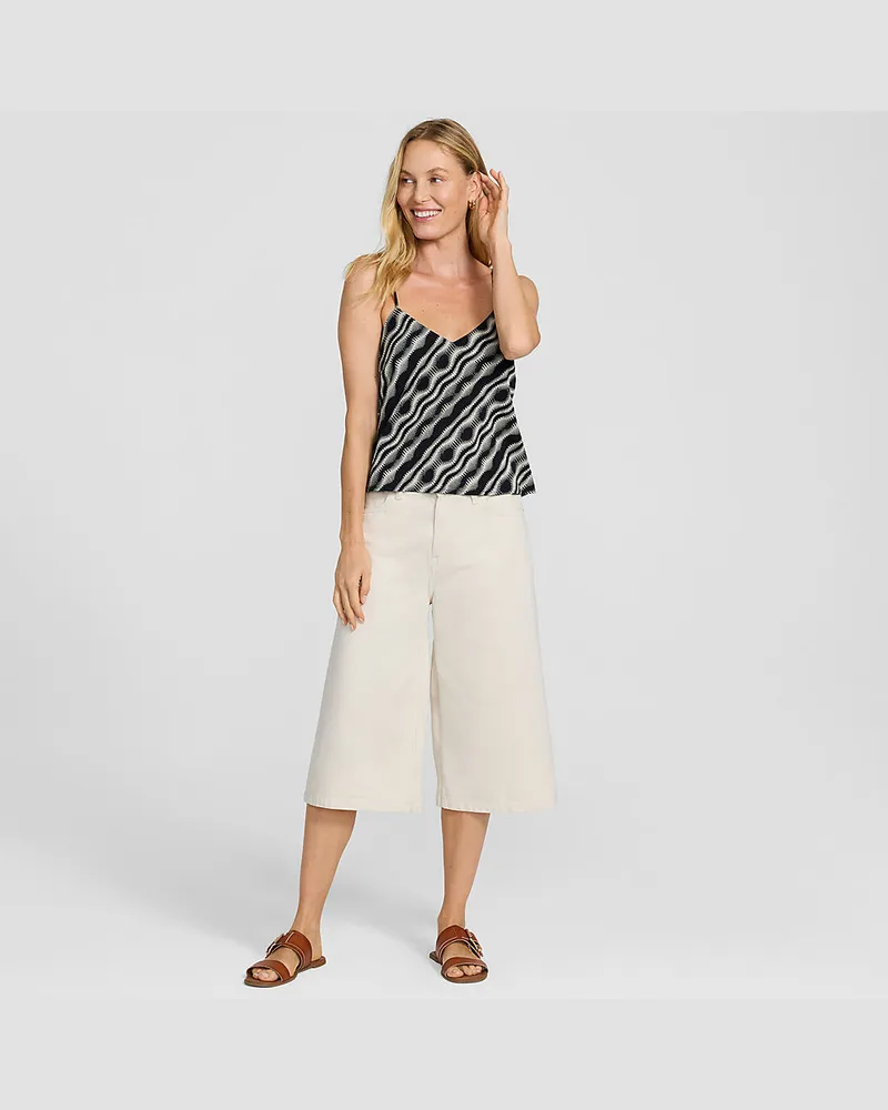 Lands' End Trägertop Ready to Go, Damen, Größe regular, Schwarz, Nylon/Viskose, by Schwarz