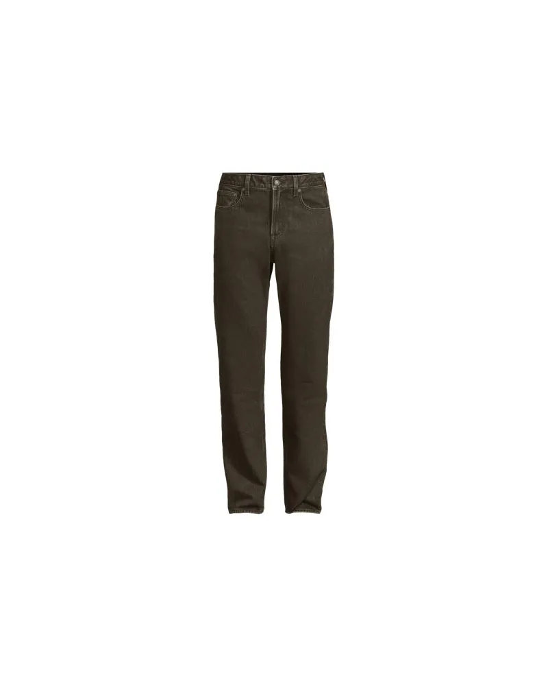 Lands' End Stretch-Denim Jeans mit Komfortbund und Flanellfutter, Classic Fit, Herren, Größe regular, Braun, Baumwoll-Mischung, by Braun