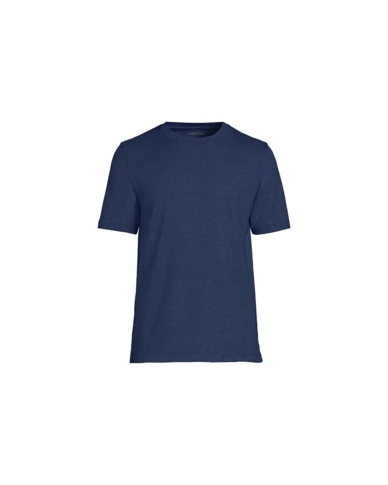 Lands' End Super-T Kurzarm-Shirt, Classic Fit, Herren, Größe:60 tall, Blau, Baumwolle, by Blau