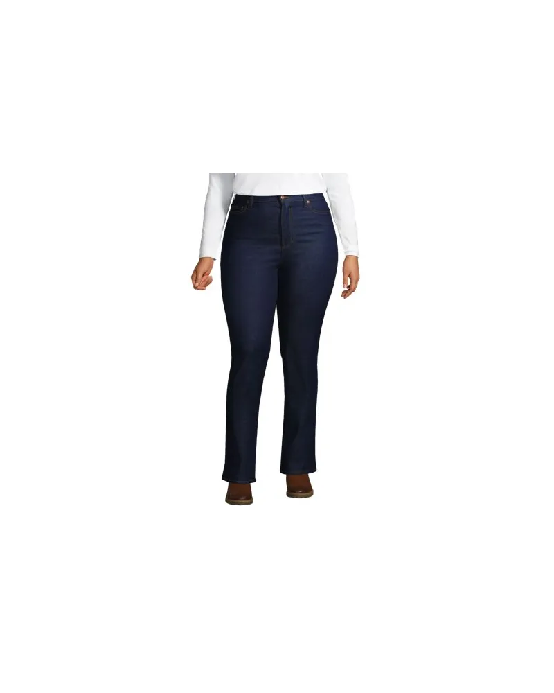 Lands' End Recover Bootcut-Jeans High Waist, Damen, Größe plus, Blau, by Blau