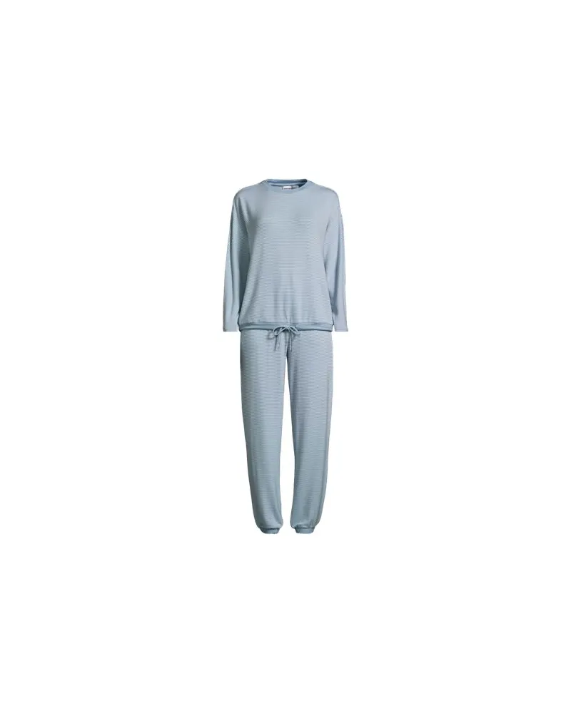 Lands' End Silky Knit Lounge-Set, Damen, Größe plus, Blau, Polyester/Viskose/Polyester-Mischung, by Blau