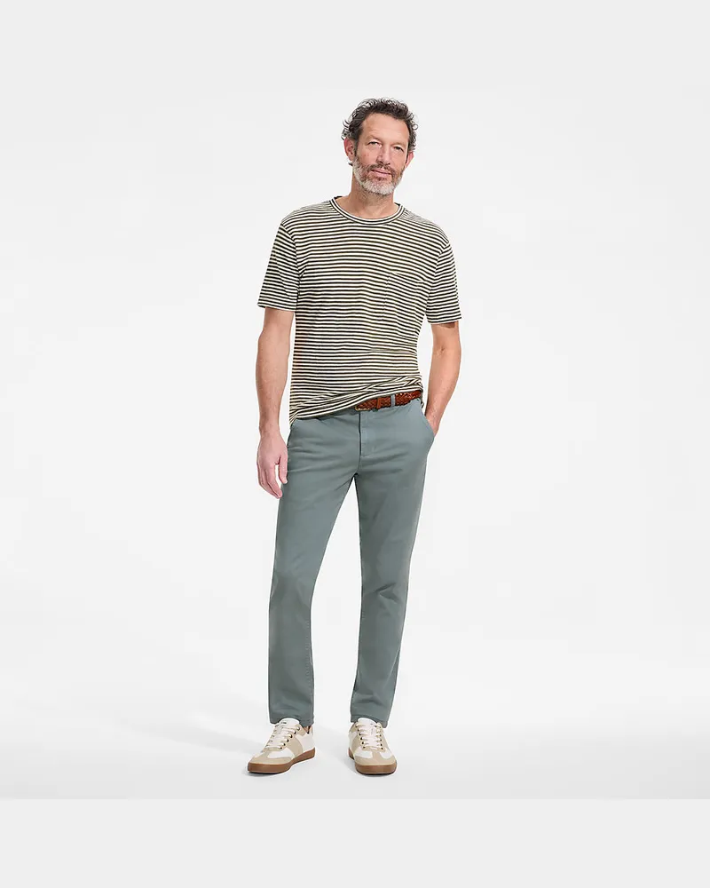 Lands' End Slim Fit Chinohose, Herren, Größe regular, Grün, Baumwolle/Baumwoll-Mischung, by Grün