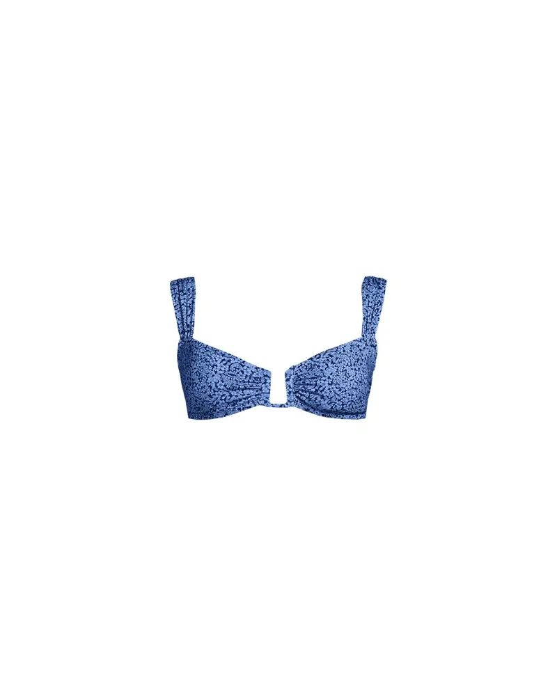 Lands' End Bikinitop mit U-Bügel, Damen, Größe regular, Blau, Elasthan, by Blau