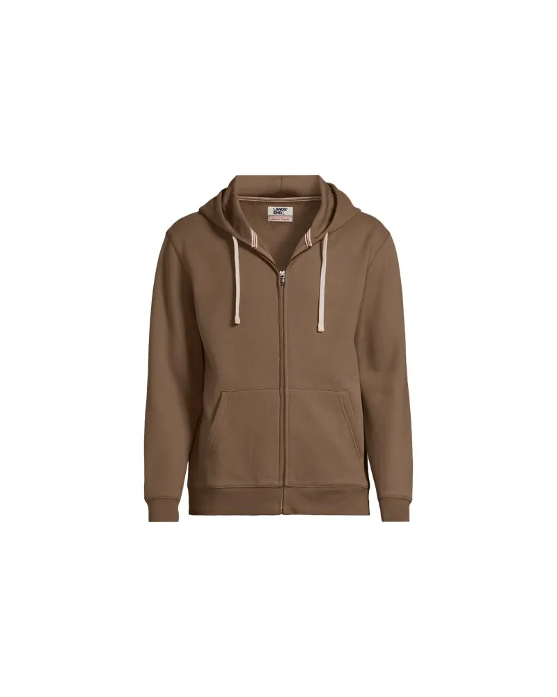 Lands' End Serious Sweats Kapuzenjacke, Herren, Größe:44-46 regular, Braun, Baumwoll-Mischung/Polyester-Mischung, by Braun