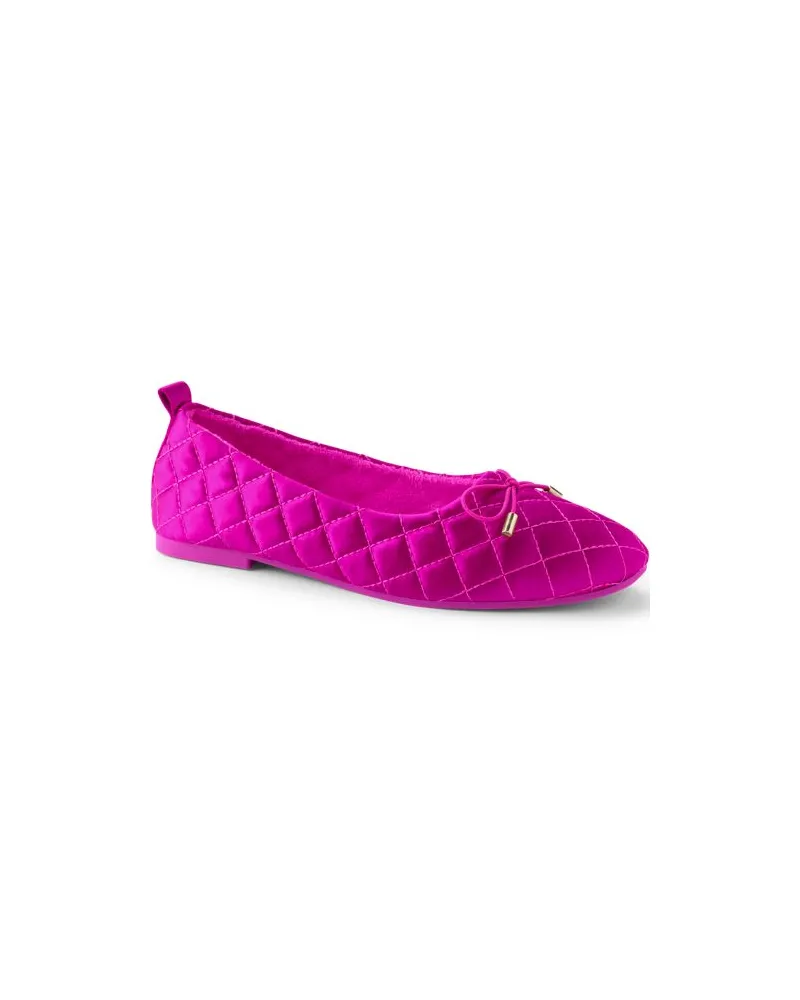 Lands' End Ballerinas mit Schleife, Damen, Größe regular, Pink, by Pink