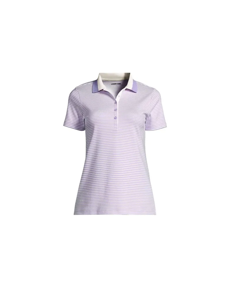 Lands' End Supima-Poloshirt, Damen, Größe plus, Lila, Baumwolle, by Lila